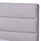 Erlend Mid-Century Modern Greyish Beige Fabric Upholstered Queen Size Platform Bed FredCo