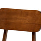 Euclid Mid-Century Modern Grey Fabric Upholstered and Walnut Brown Finished Wood 5-Piece Dining Set FredCo