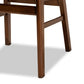 Euclid Mid-Century Modern Grey Fabric Upholstered and Walnut Brown Finished Wood 5-Piece Dining Set FredCo