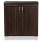 Excel Modern and Contemporary Dark Brown Sideboard Storage Cabinet FredCo