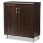 Excel Modern and Contemporary Dark Brown Sideboard Storage Cabinet FredCo