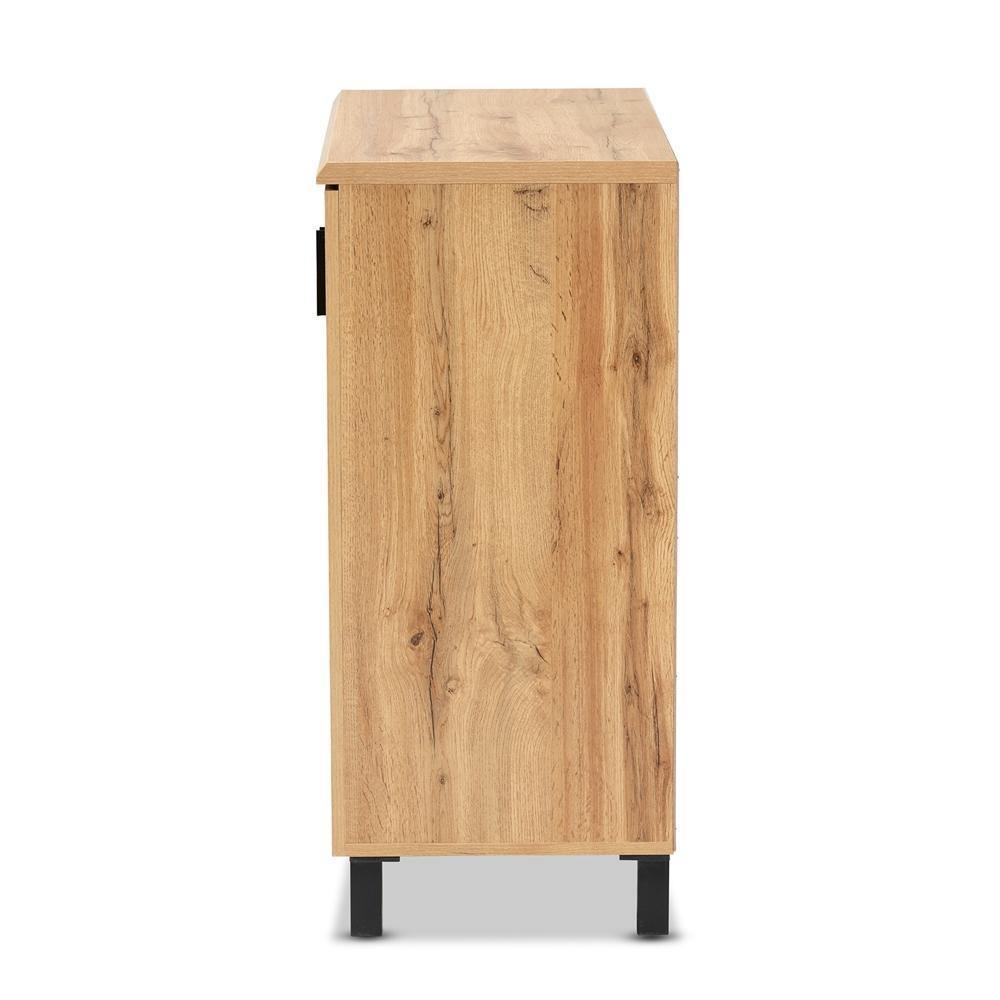 Excel Modern and Contemporary Oak Brown Finished Wood 2-Door Storage Cabinet FredCo