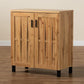 Excel Modern and Contemporary Oak Brown Finished Wood 2-Door Storage Cabinet FredCo