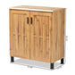 Excel Modern and Contemporary Oak Brown Finished Wood 2-Door Storage Cabinet FredCo