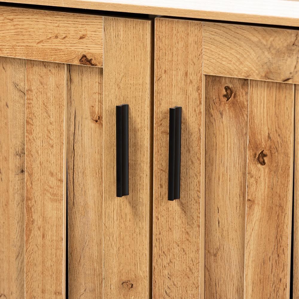 Excel Modern and Contemporary Oak Brown Finished Wood 2-Door Storage Cabinet FredCo