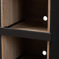 Fabian Modern and Contemporary Dark Grey and Oak Brown Finished Kitchen Cabinet with Roll-Out Compartment FredCo