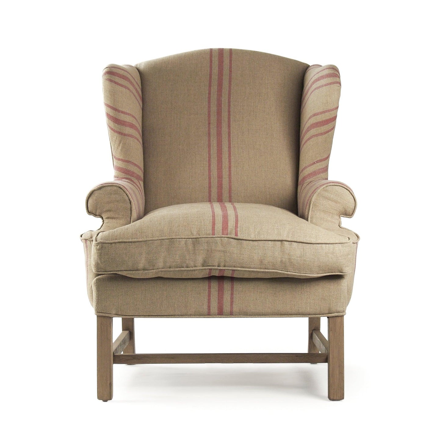 Fabien Club Chair CF090 E255-3 A034 Red Stripe FredCo