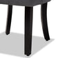 Fabre Modern Transitional Grey Velvet Fabric Upholstered and Dark Brown Finished Wood 2-Piece Dining Chair Set FredCo