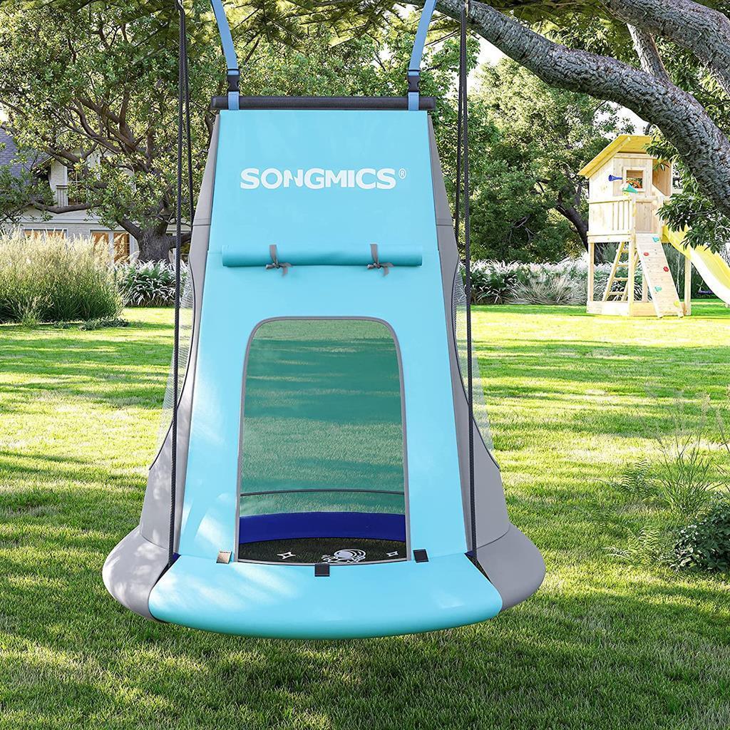 Fabric Saucer Tree Swing Blue FredCo