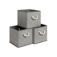 Fabric Storage Cubes Set Gray 11" FredCo