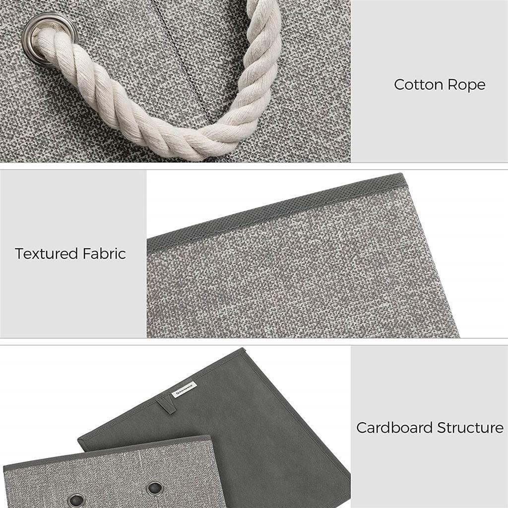 Fabric Storage Cubes Set Gray 11" FredCo