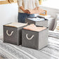 Fabric Storage Cubes Set Gray 11" FredCo