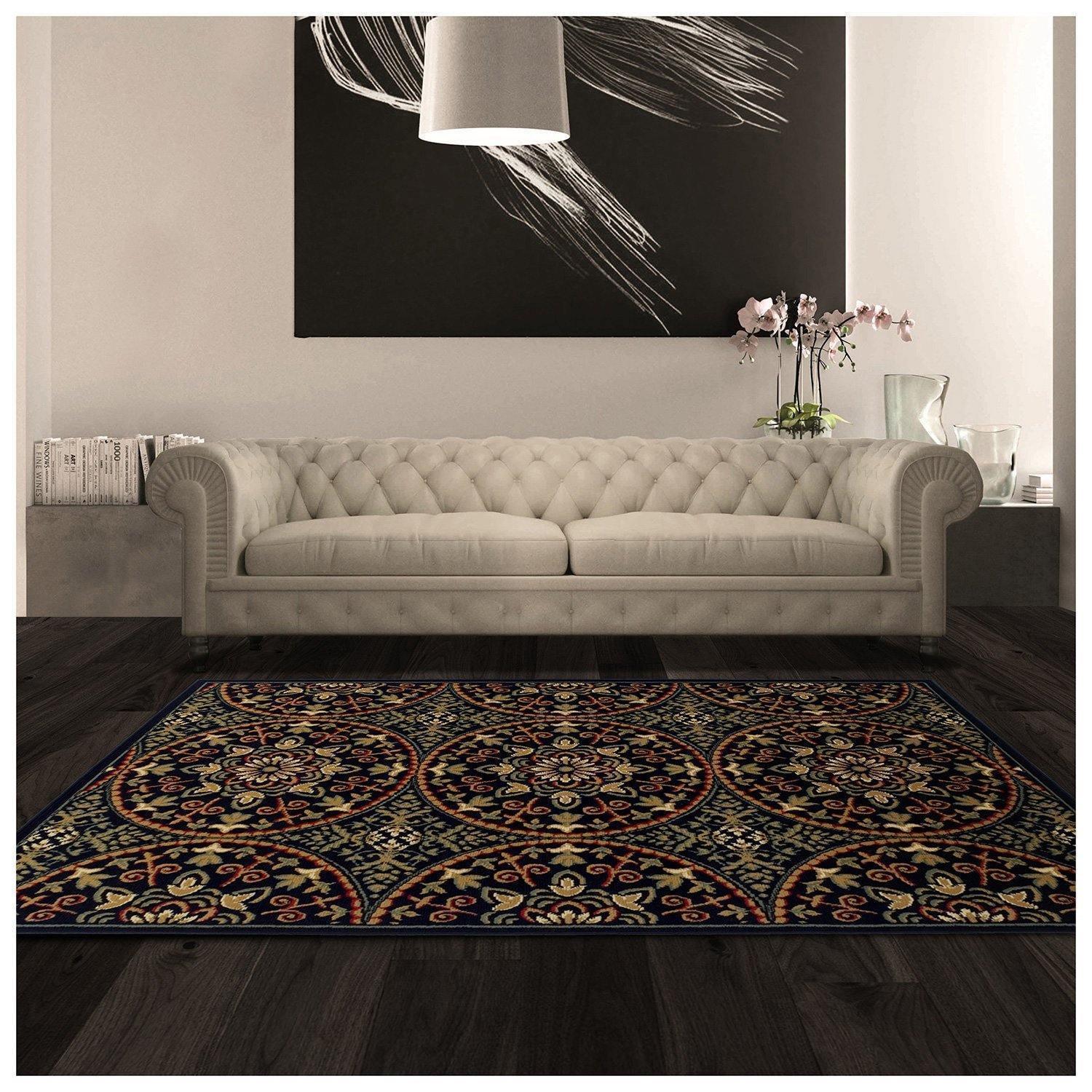 Fancy Medallion Contemporary Geometric Medallion Rug FredCo