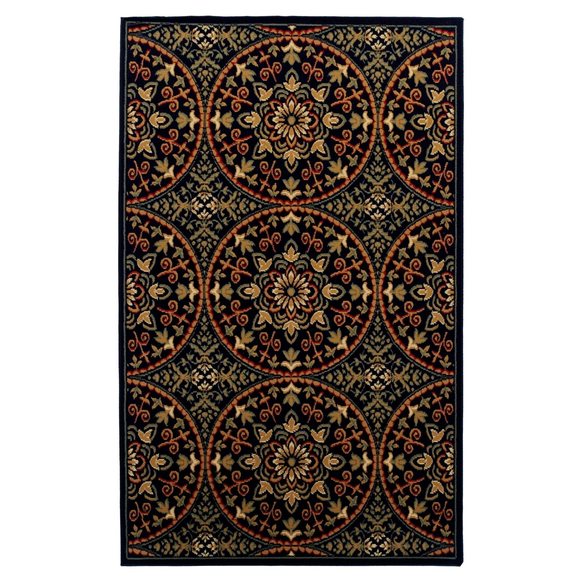 Fancy Medallion Contemporary Geometric Medallion Rug FredCo