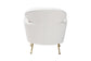 Fantasia Modern and Contemporary Ivory Boucle Upholstered and Gold Metal Armchair FredCo