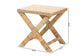 Farica Modern Bohemian Natural Rattan And Mahogany Accent Bench FredCo