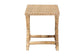 Farica Modern Bohemian Natural Rattan And Mahogany Accent Bench FredCo
