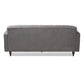 Farley Modern and Contemporary Transitional Grey Fabric Upholstered and Dark Brown Finished Wood Sofa FredCo