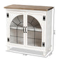Faron Classic and Traditional Farmhouse Two-Tone Distressed White and Oak Brown Finished Wood 2-Door Storage Cabinet FredCo