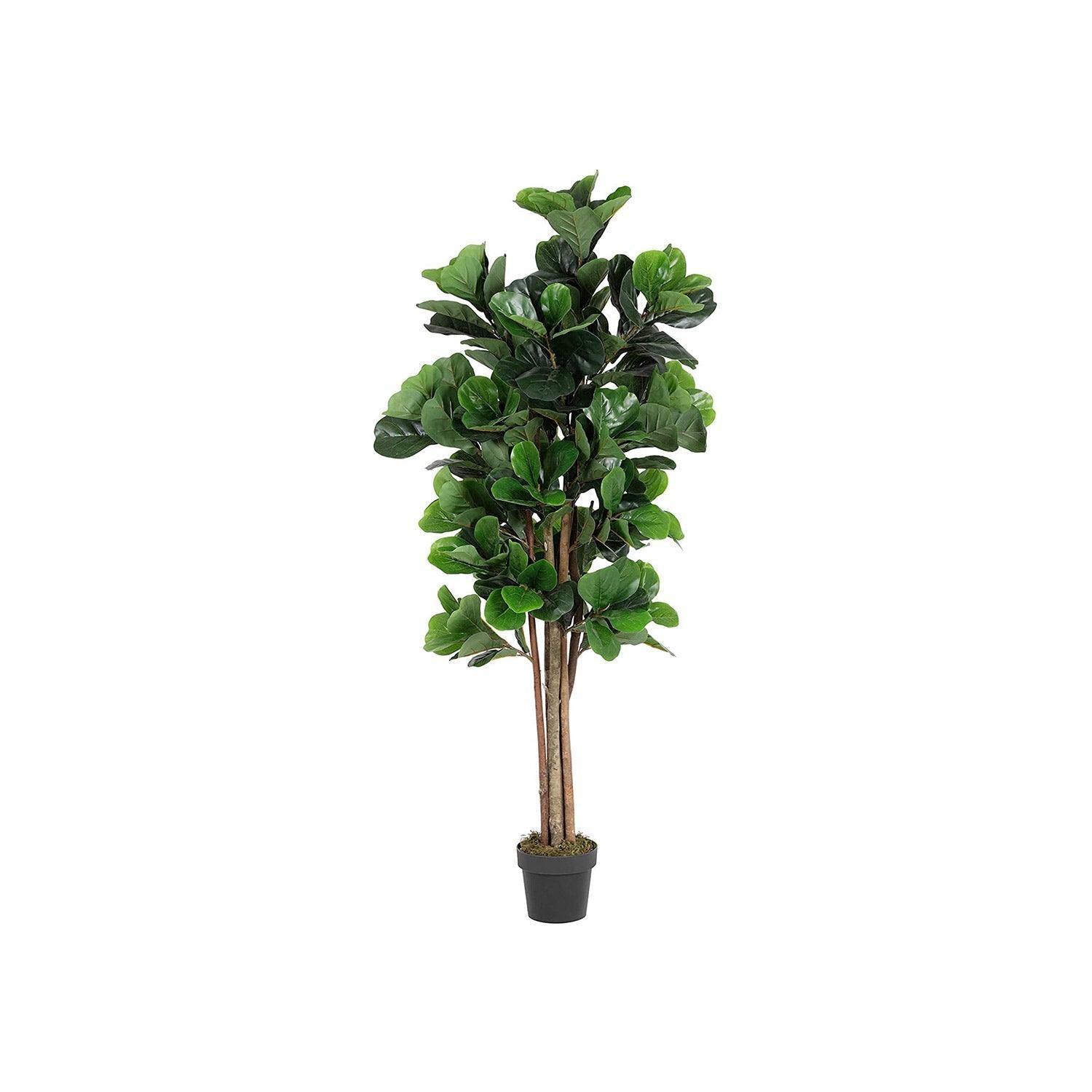 Faux Fiddle Leaf Fig Tree, Green 71 Inch Tall FredCo