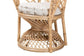 Fedra Modern Bohemian Natural Brown Rattan Peacock Accent Chair FredCo