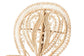 Fedra Modern Bohemian Natural Brown Rattan Peacock Accent Chair FredCo