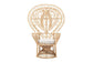Fedra Modern Bohemian Natural Brown Rattan Peacock Accent Chair FredCo