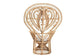Fedra Modern Bohemian Natural Brown Rattan Peacock Accent Chair FredCo
