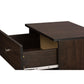 Felda Dark Brown Modern Shoe Cabinet with 2 Doors and Drawer FredCo