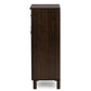 Felda Dark Brown Modern Shoe Cabinet with 2 Doors and Drawer FredCo