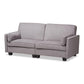 Felicity Modern and Contemporary Light Gray Fabric Upholstered Sleeper Sofa FredCo