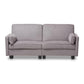 Felicity Modern and Contemporary Light Gray Fabric Upholstered Sleeper Sofa FredCo