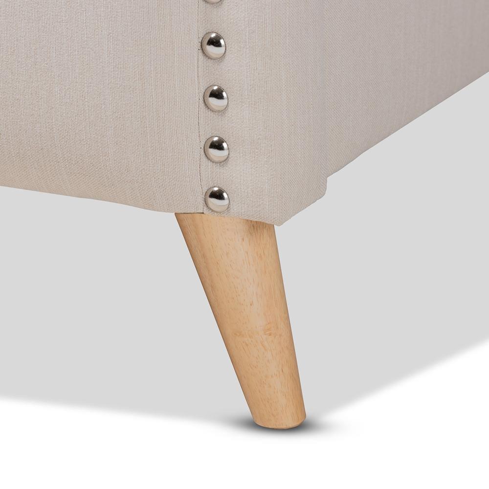 Felisa Modern and Contemporary Beige Fabric Upholstered and Button Tufted King Size Platform Bed FredCo