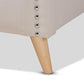 Felisa Modern and Contemporary Beige Fabric Upholstered and Button Tufted King Size Platform Bed FredCo