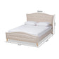 Felisa Modern and Contemporary Beige Fabric Upholstered and Button Tufted King Size Platform Bed FredCo