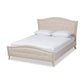 Felisa Modern and Contemporary Beige Fabric Upholstered and Button Tufted Queen Size Platform Bed FredCo