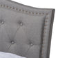 Felisa Modern and Contemporary Grey Fabric Upholstered and Button Tufted King Size Platform Bed FredCo