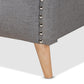 Felisa Modern and Contemporary Grey Fabric Upholstered and Button Tufted King Size Platform Bed FredCo