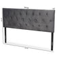 Felix Modern and Contemporary Grey Velvet Fabric Upholstered Full Size Headboard FredCo