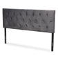 Felix Modern and Contemporary Grey Velvet Fabric Upholstered Full Size Headboard FredCo