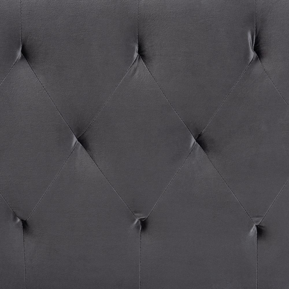 Felix Modern and Contemporary Grey Velvet Fabric Upholstered Queen Size Headboard FredCo