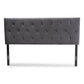 Felix Modern and Contemporary Grey Velvet Fabric Upholstered Queen Size Headboard FredCo
