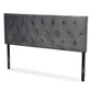 Felix Modern and Contemporary Grey Velvet Fabric Upholstered Queen Size Headboard FredCo