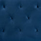 Felix Modern and Contemporary Navy Blue Velvet Fabric Upholstered Queen Size Headboard FredCo