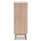 Fella Mid-Century Modern Two-Tone Oak and Grey Wood 5-Drawer Chest FredCo