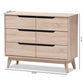 Fella Mid-Century Modern Two-Tone Oak and Grey Wood 6-Drawer Dresser FredCo