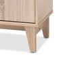 Fella Mid-Century Modern Two-Tone Oak Brown and Dark Gray Entryway Shoe Cabinet with Lift-Top Storage Compartment FredCo