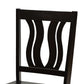 Fenton Modern and Contemporary Transitional Dark Brown Finished Wood 2-Piece Dining Chair Set FredCo