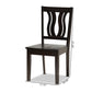 Fenton Modern and Contemporary Transitional Dark Brown Finished Wood 2-Piece Dining Chair Set FredCo
