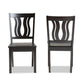 Fenton Modern and Contemporary Transitional Dark Brown Finished Wood 2-Piece Dining Chair Set FredCo